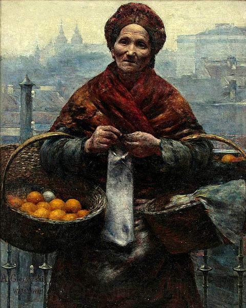 Aleksander Gierymski Jewish woman selling oranges Norge oil painting art